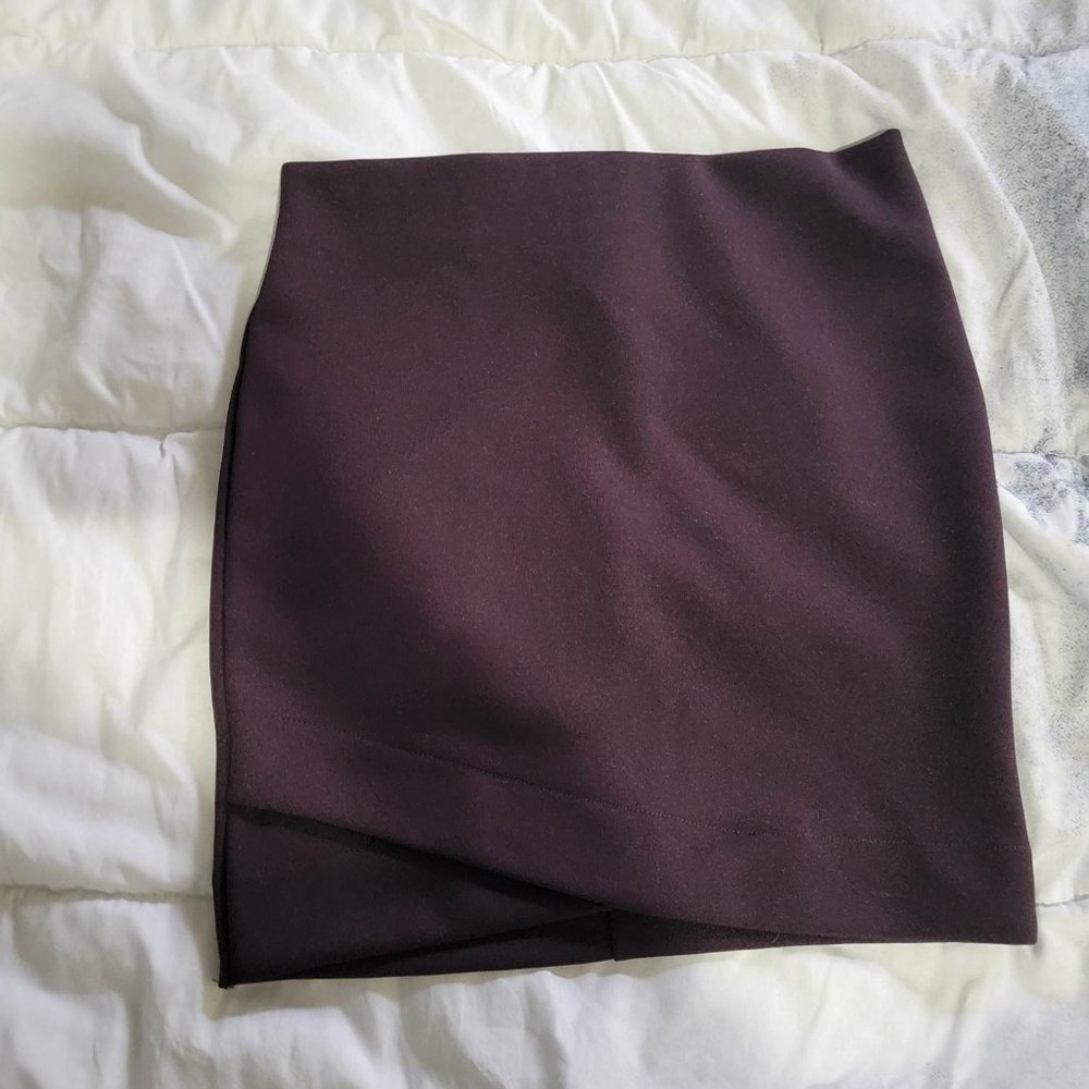 H&M Wrap Purple/Plum Mini Skirt, Size 4